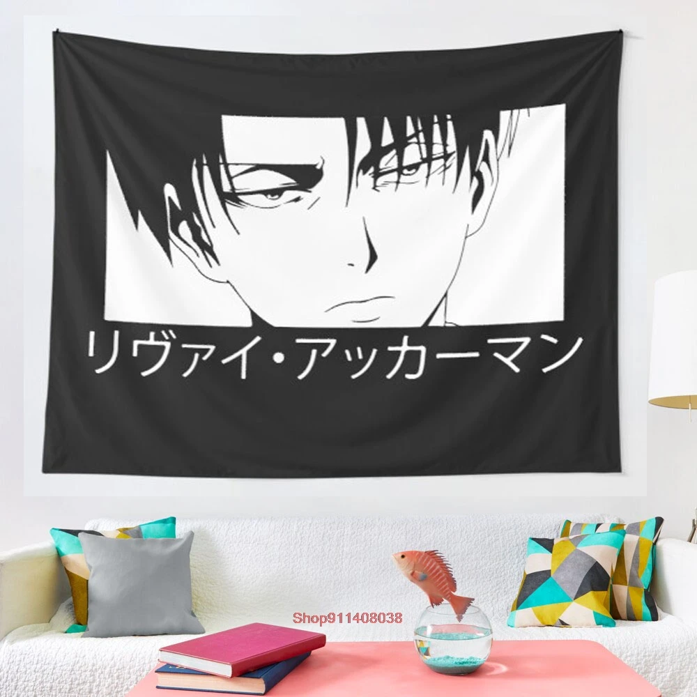 Levi Ackerman-tapiz de pared colgante, decoración de pared, manta, ropa de cama, cortina