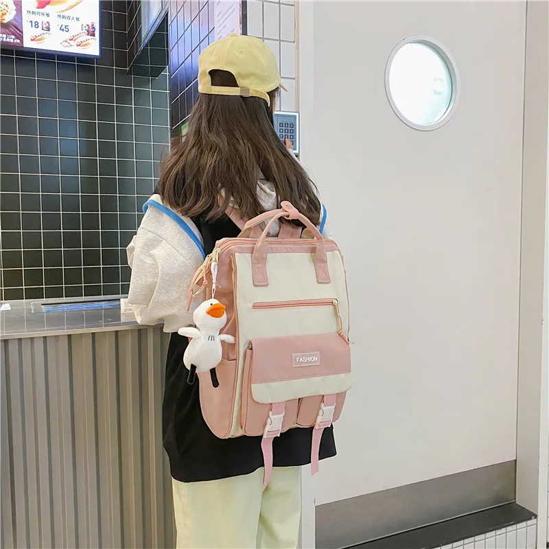 Girl New Cute Waterproof Travel Female Rucksack  Nylon Mommy Bag Ladies Kawaii Backpack Fashion Women Laptop Trendy College Bags