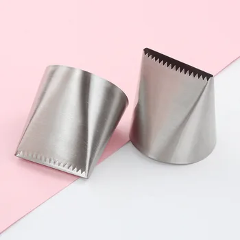 

304 Stainless Steel Oversized Decorating Nozzle #200 Sawteeth Cream Plastering hua zui DIY Cake Baking Tool