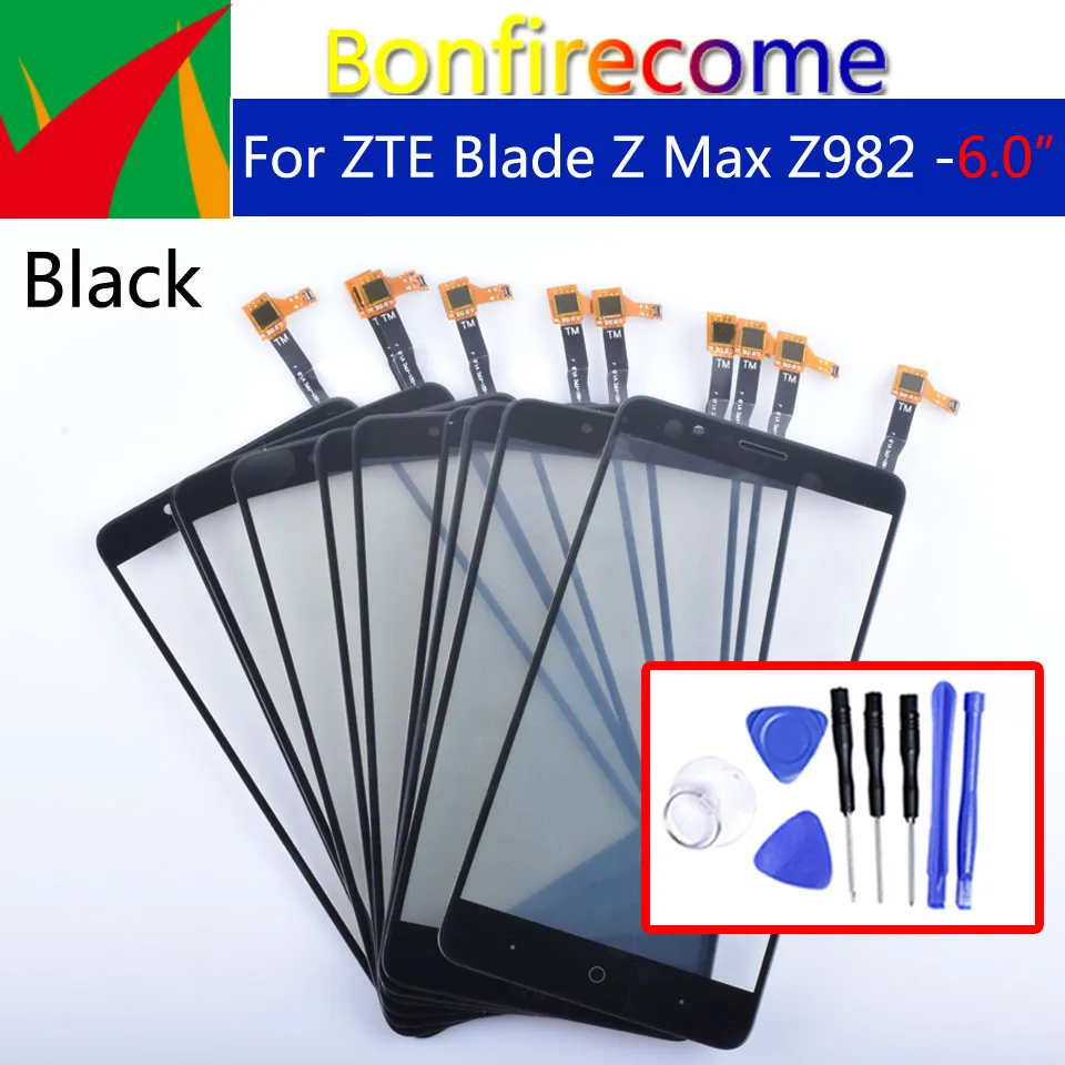 Для zte Blade Z Max Z982 сенсорный экран панель дигитайзер сенсор Переднее стекло Внешний сенсорный экран Замена 6,0 дюймов