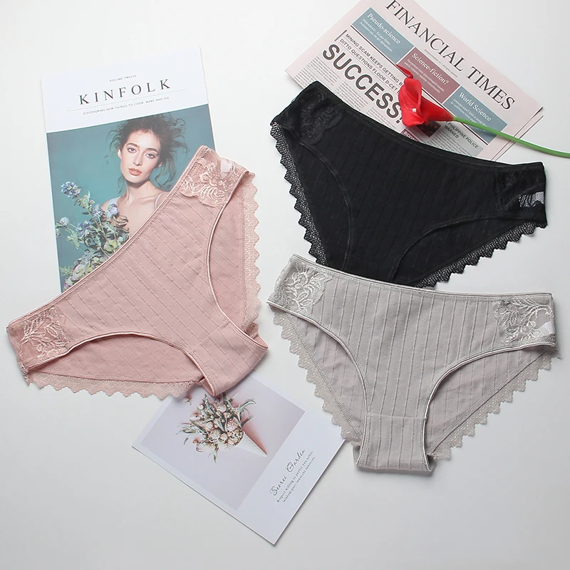 Set 13 3 шт./лот, комплект хлопковых трусиков, женское кружевное нижнее белье, сексуальные трусики, мягкие женские трусики, женское модное нижнее белье, трусы с заниженной талией - Цвет: Set 13