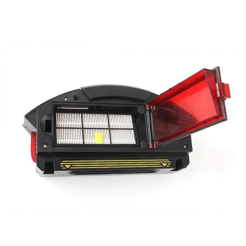 Hepa Filter Dust Collection Box and One Pair Front Rear Debris Extractor Accessories Kits for IRobot Roomba 800, 900 Series 880