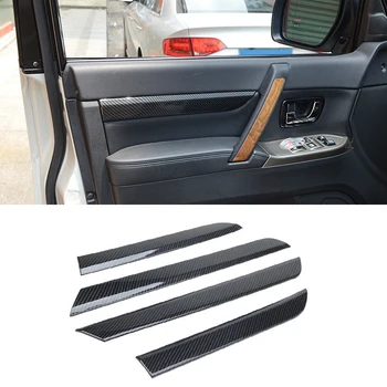 

For Mitsubishi Pajero Shogun V80 Montero Limited 2007- 2019 Carbon Style Car Side Door Handles Stripe Decor Cover Trim ABS 4PCS