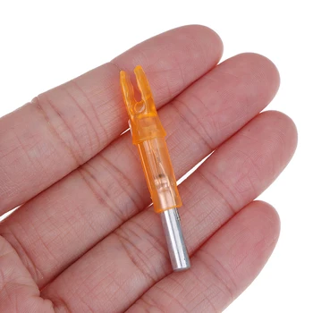 

2Pcs Hunting Shooting Luminous Lighted Compound Bow LED Glowing Arrow Nock Tail Fit 6.2mm Arrow Shaft Length 45.5mm