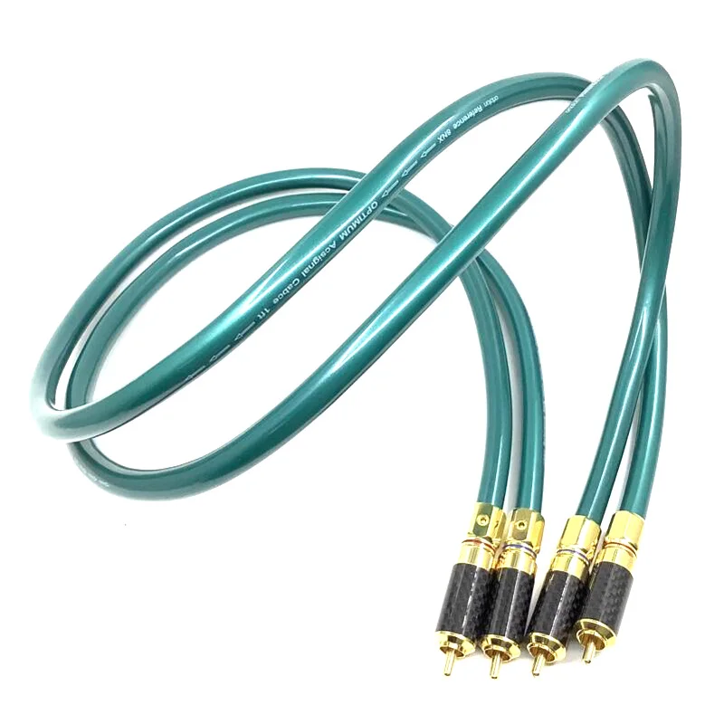 Hifi пара из углеродного волокна RCA вилки ортофон 8N OFCPure медь intecconnect аудио кабель