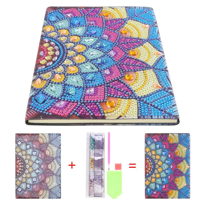 50 Pages Diamond Painting Notebook DIY Mandala Special Shaped Diamond  Embroidery Cross Stitch A5 Notebook Diary