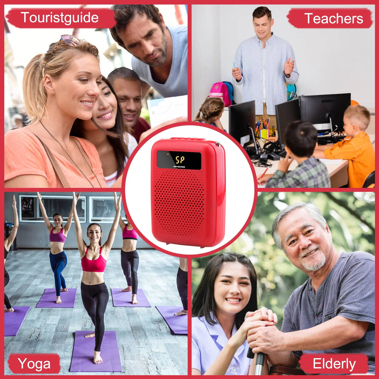 Gosear-amplificador de Voz 12w 2200mah Portátil Multifuncional Bluetooth Compatível com Alto-falante de Voz Microfone sem Fio para Professores - Image 6