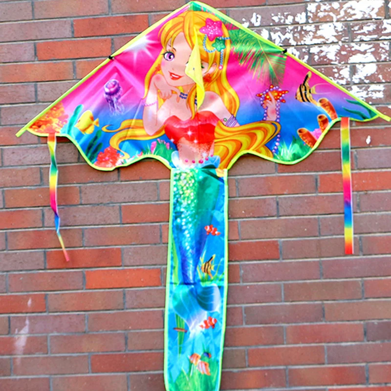 135cm High Quality Cartoon Kite Kit Delta Kite Tail Outdoor Toy Kites for Kids Adult Sport Toy Gifts