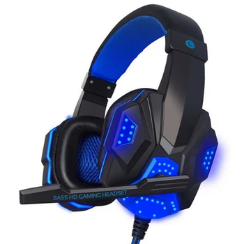 

Game Headset 3.5mm Wired Noise Isolation Volume Control With Mic And LED Light Gaming Headphone For Laptop Computer Adjustable