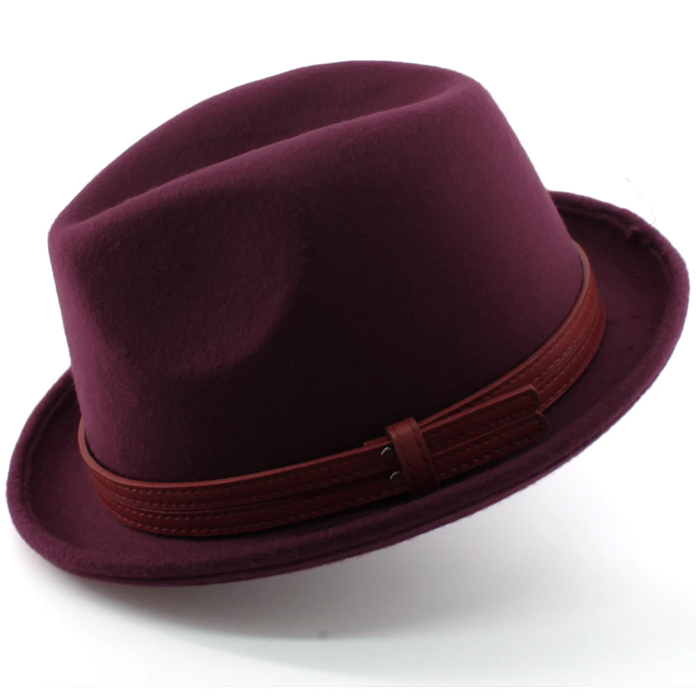 Männer Frauen Fedora Hüte Trilby Cap Jazz Homburg Sonnenhut Klassisch Retro Party Street Style Outdoor Reisen Winter Größe US 7 1/4 UK L – Detail 17