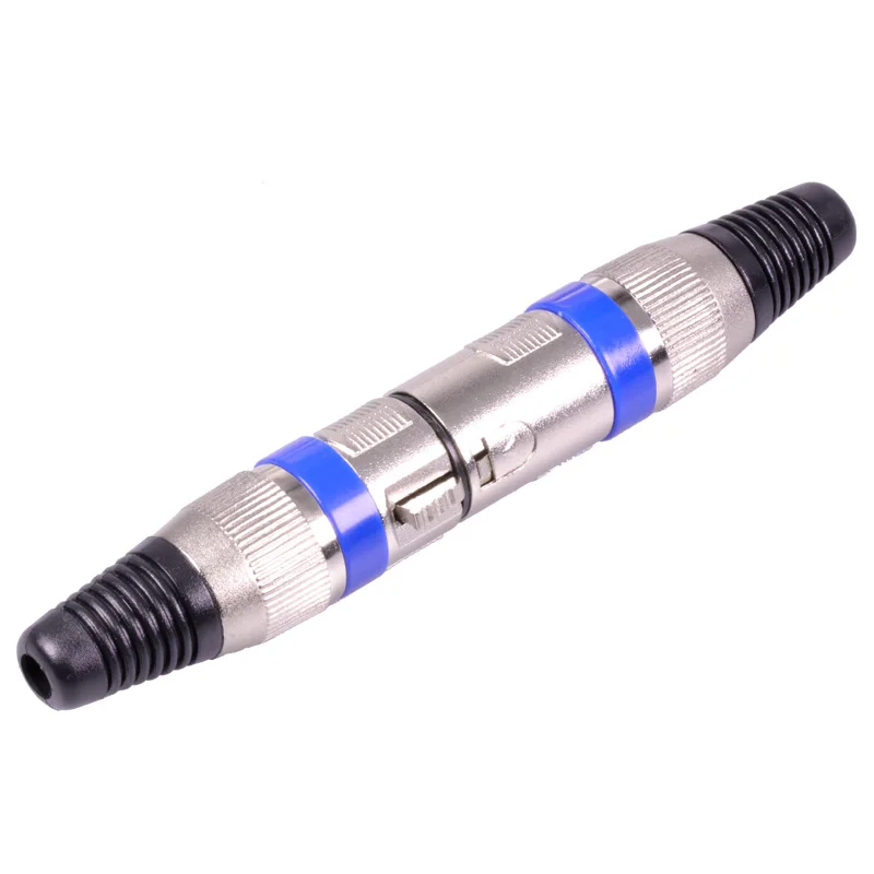 10 компл./лот адаптер XLR 3 Pin мужской+ женский переменного тока 3-полюсный XLR Сделано в Китае, Гнездовой разъем Jack Разъем микрофон кабель терминала разъем провода - Цвет: Blue