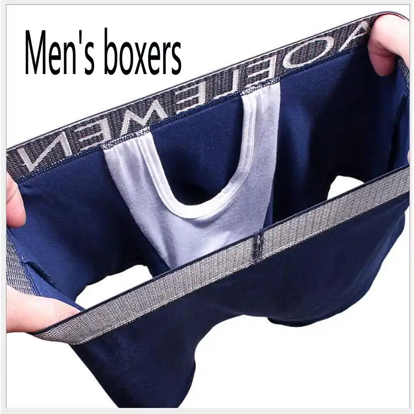 Wang Jiang Open Front Underwear Men Cotton Sexy Men's Boxer Shorts ...
