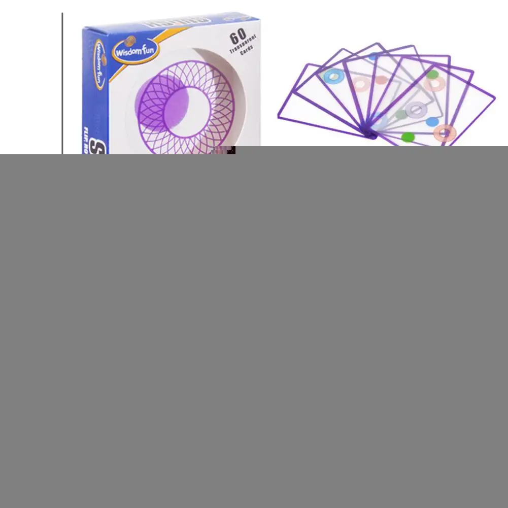 Transparent Card Game Puzzles Toy for Training Childrens Logical Thinking