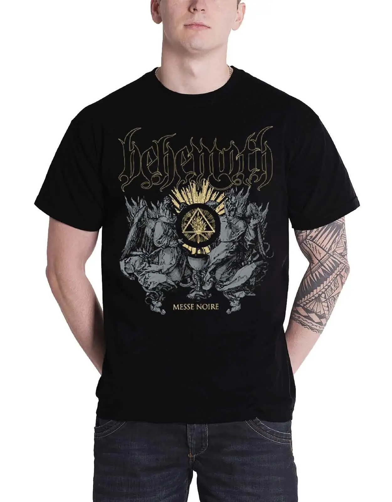 

Behemoth T Shirt Messe Noire band logo new Mens Black
