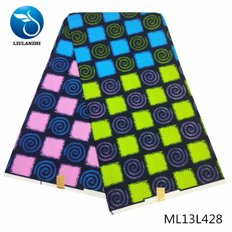 LIULANZHI Африканский Воск Принты Ткань 6 ярдов платье Швейные кружева материал принты tissu воск анакра ML13L428-443