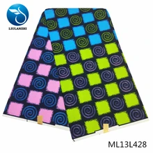 LIULANZHI Африканский Воск Принты Ткань 6 ярдов платье Швейные кружева материал принты tissu воск анакра ML13L428-443