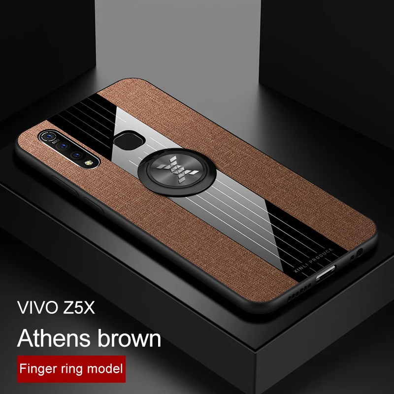 Phone Case for Vivo Z5x Cover Magnetic Ring Holder Soft Frame Cloth Bumper Y97 Y95 Y93 Y91 Y85 V9 Y83 |