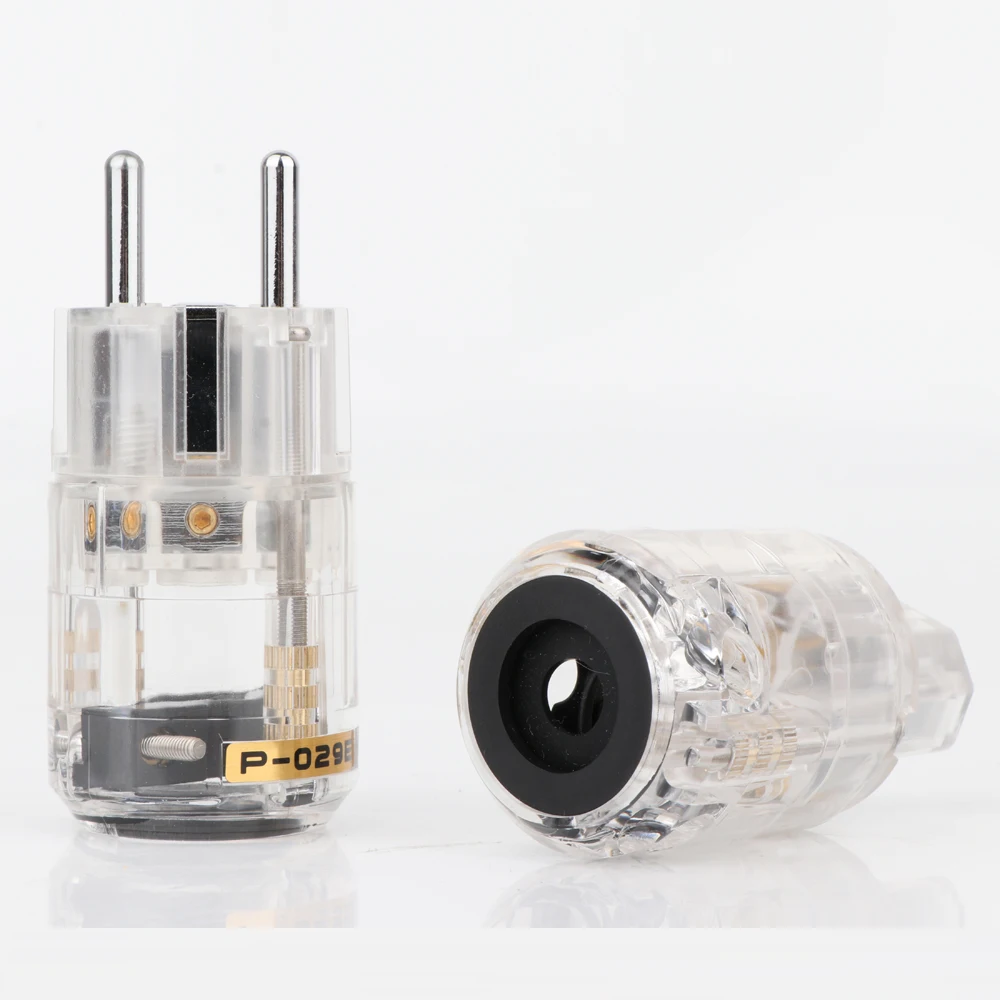 P029E Hifi родиевое покрытие штепсельная вилка ЕС Schuko IEC гнездовой разъем для Кабель