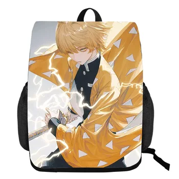 

New Cute Anime Backpack Demon Slayer 3d printing School Canvas Bags Kamado Tanjirou Nezuko Fashion Gift for Kids Girls Women