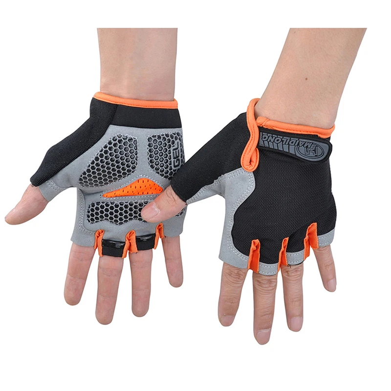 

Outdoor Sports Half Finger 3D GEL Silicone Gloves Men Women Cycling Gym Fitness Exercise Training Fingerless Gloves P30