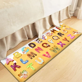 

Good Quality Children's Flannel Carpet Baby Educational Game Carpet Children's Play Carpet Alphabet Baby Rectangular English