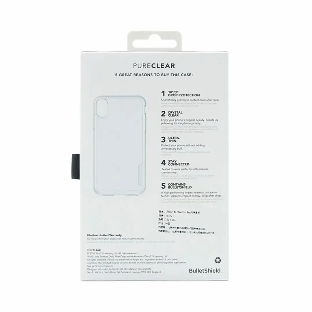 16 шт./лот TPU+ D3O ультра тонкий techin PURECLEAR чехол для iPhone 11 Pro Max, 11 Pro, Xs Max, 8 Plus, защита от царапин и падений