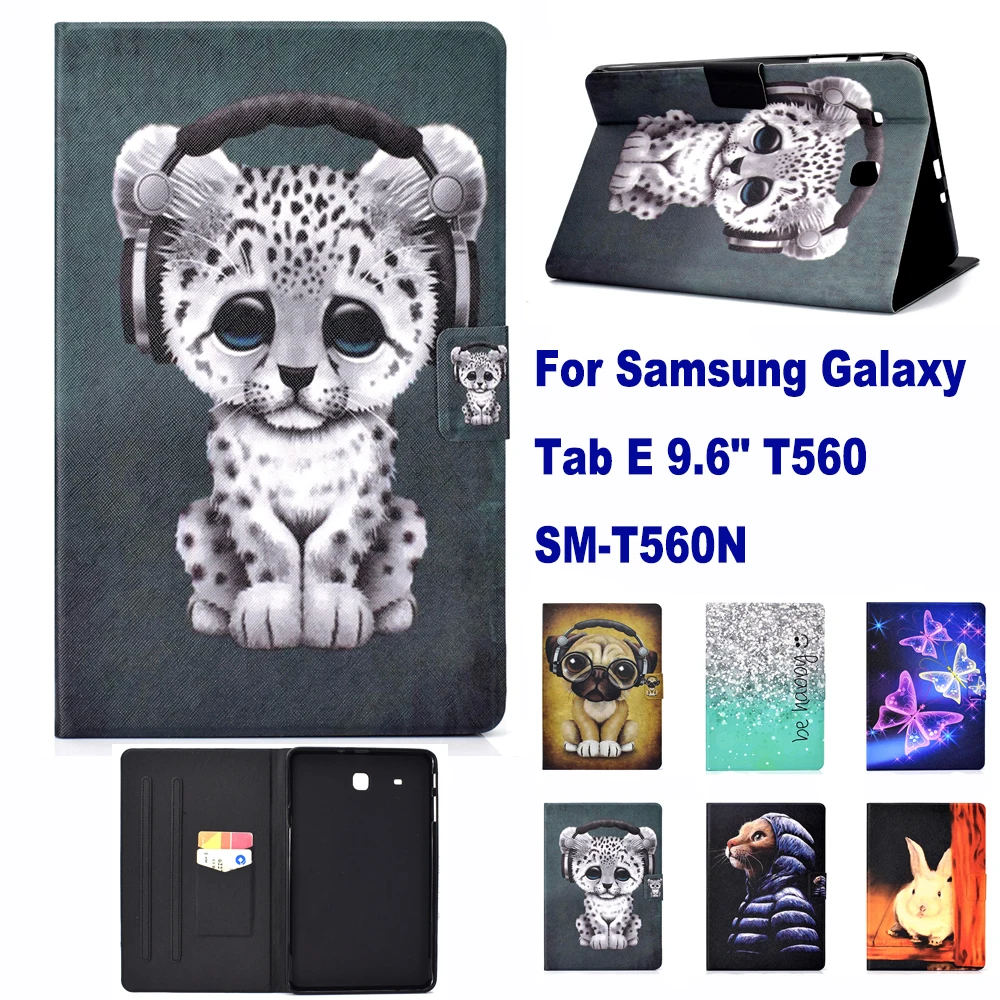 T560 T561 чехол для Samsung Galaxy Tab E 9 6 &quotSM с изображением слона Модный рисунком