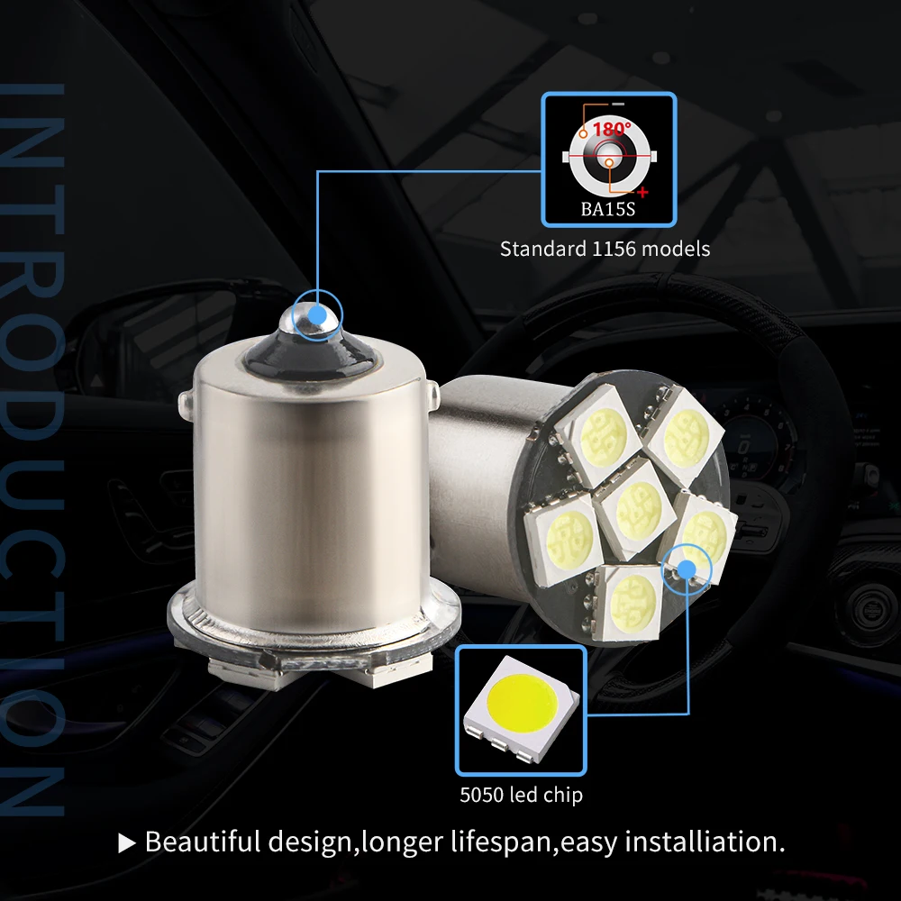 BA15S 30 SMD 5730 LED 6V Rot &ndash; Starke LED F&uuml;r Brems- &amp; Positionsleuchten