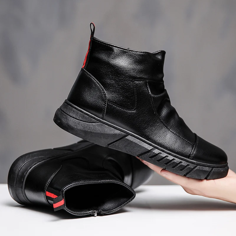 

2019 peak season 2020 new warm snow boots men plus velvet men's shoes outdoor cold boots waterproof men's boots