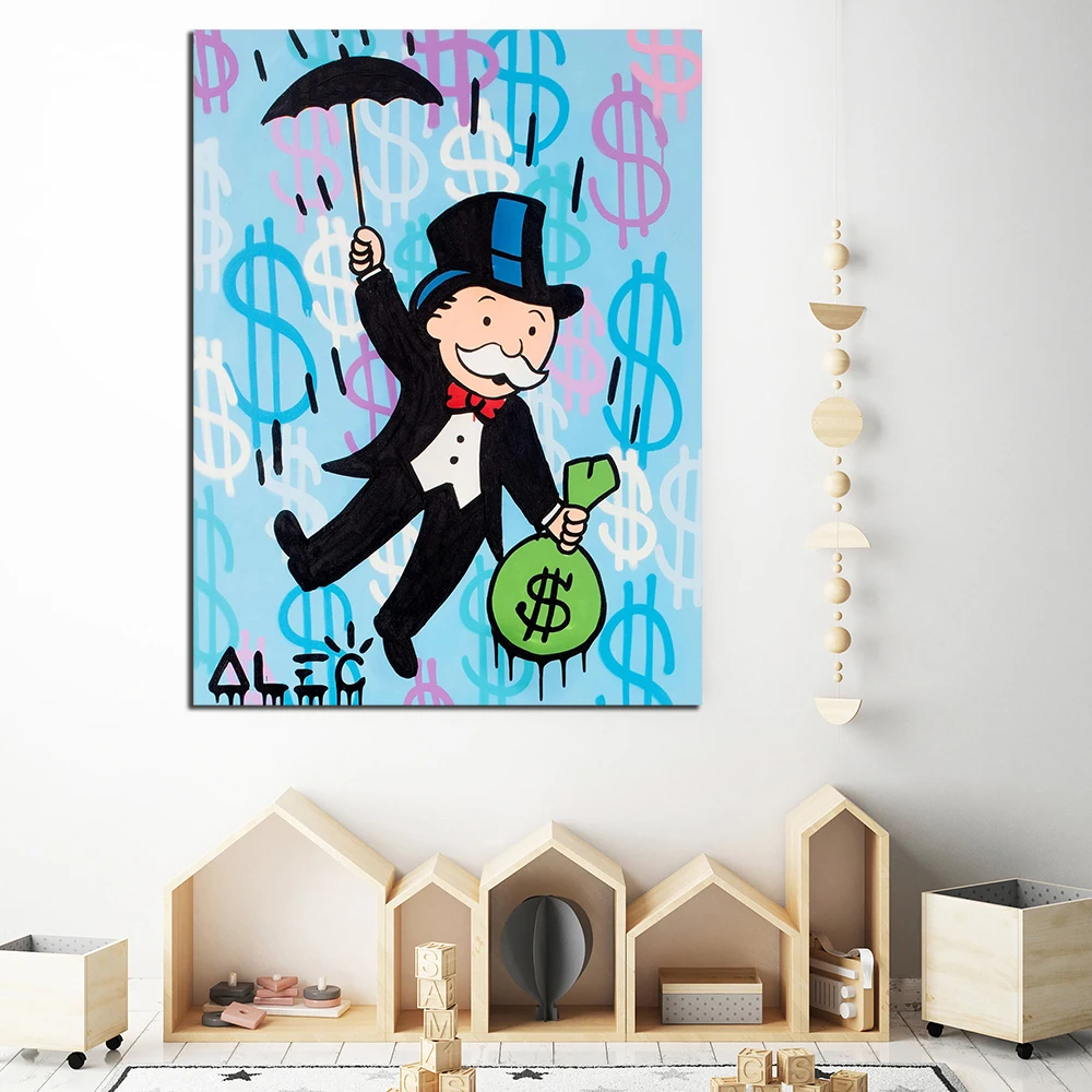 Decorazioni Per La Casa Graffiti Canvas Pictures Wall Art Alambicco Dipinti Stampe Ombrello Moderno Modulare Dollaro Poster Soggiorno