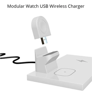 Image 4 - Bonola modüler 3 in 1 kablosuz şarj istasyonu iPhone 11/Xr/XS/8 artı Airpods USB kablosuz şarj Pad Apple iphone için 5/4/3