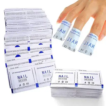 

50/100 pcs Lady Girls Nail Polish Remover Wraps For Gel Polish Remove Nails Pads Paper UV Gel Nail Art Cleaner Pad Makeup Tool