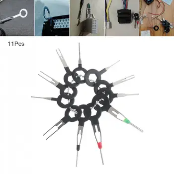 

11PCS Universal Stainless Steel PVC Auto Car Harness Wiring Crimp Connector Plug Terminal Removal Tool Kit Car Accessories