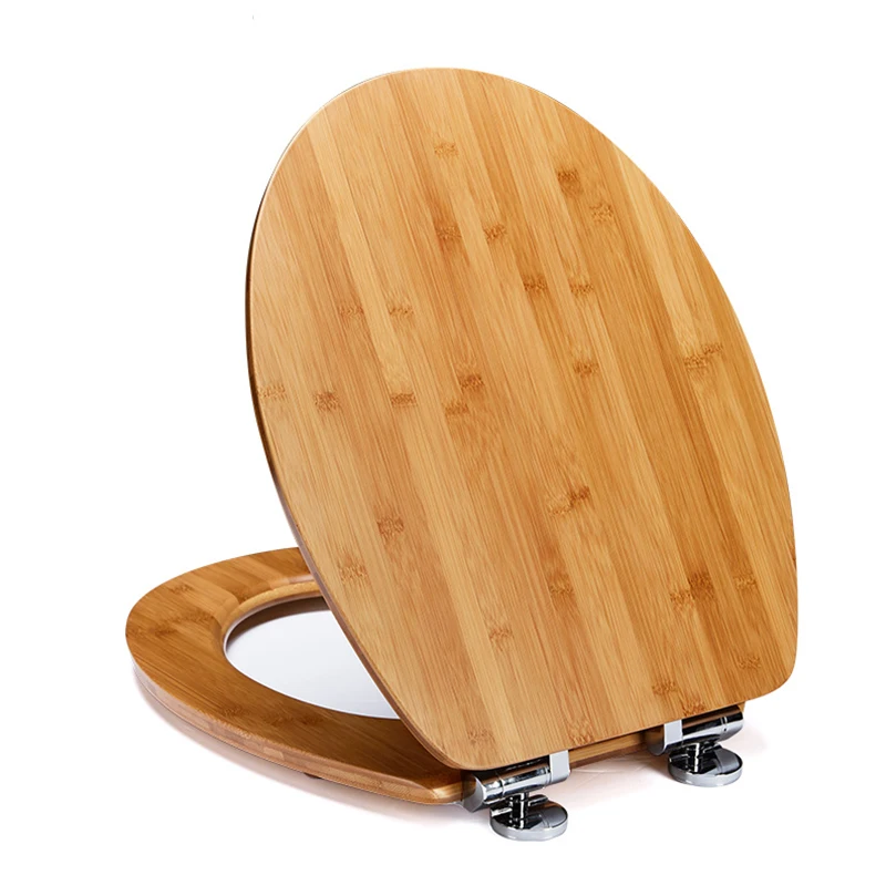 U Type O Type V Type Bamboo Replacement Toilet Seat Lid Universal