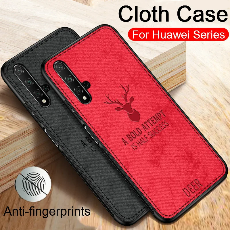 Тканевый чехол для телефона Huawei P Smart Plus Z Y9 2019 Mate30 P20 P30 Nova5i Honor 10i 20i 9X 20 Pro 8X 8A 8C 8S