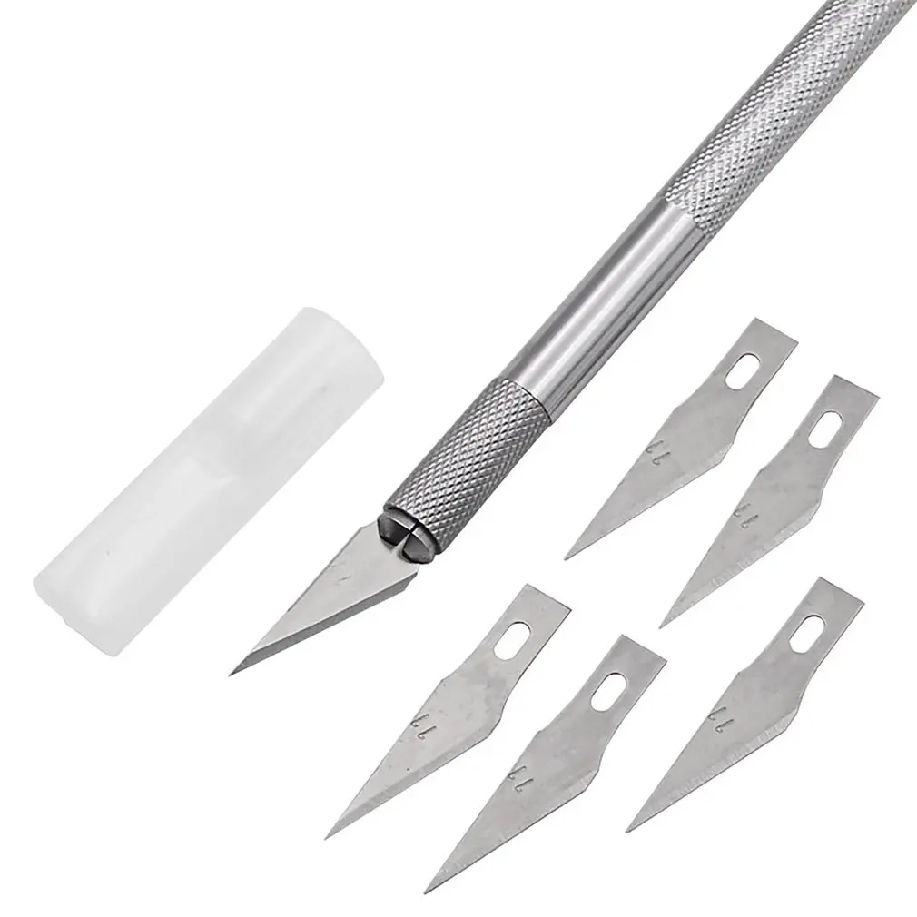 Carving Metal Scalpel Knife Tools Kit Non-Slip Blades Mobile Phone PCB DIY Repair Hand | Мобильные телефоны и аксессуары