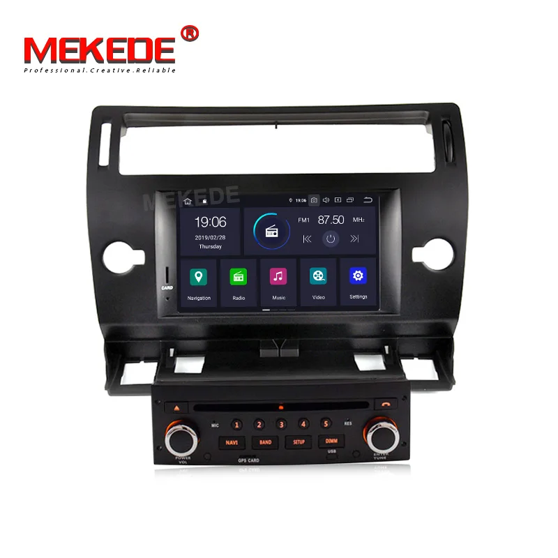 Mekede HD 4+ 64G PX5 Android 9,0 автомобильный dvd-плеер для CITROEN C4 1024*600 автомобильный dvd НАВИГАЦИЯ Радио Аудио Видео плеер автомобиля