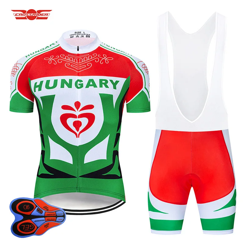 Cycling set Crossrider, комплект из Джерси для велоспорта, 9D, MTB, форма, велосипедная одежда, дышащая одежда для велосипеда, Мужская короткая одежда, Maillot Culotte - Цвет: Cycling set