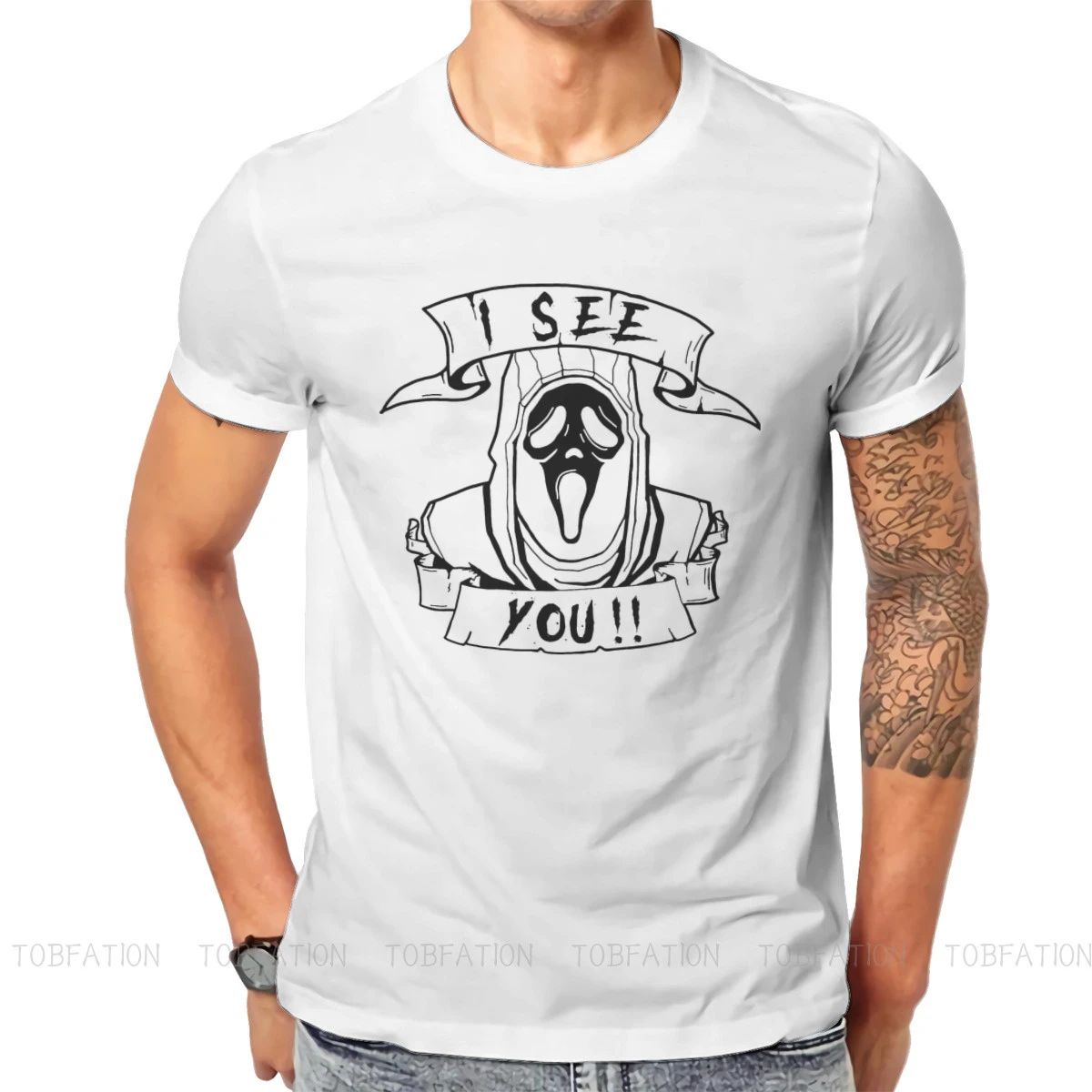 Dead By Daylight Dwight Jake Game Tshirt For Men Dbd Tattoo Flash Collection Ghostface Blac T Shirts Aliexpress