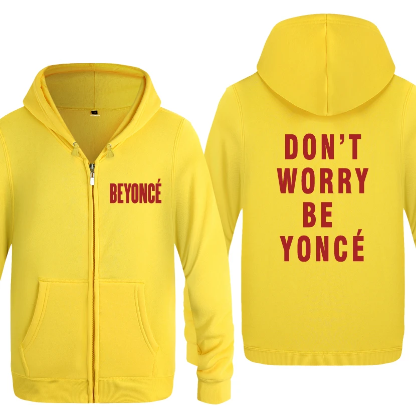 Не беспокойтесь быть YONCE BEYONCE толстовки для мужчин мужские флисовые кардиганы на молнии толстовки с капюшоном