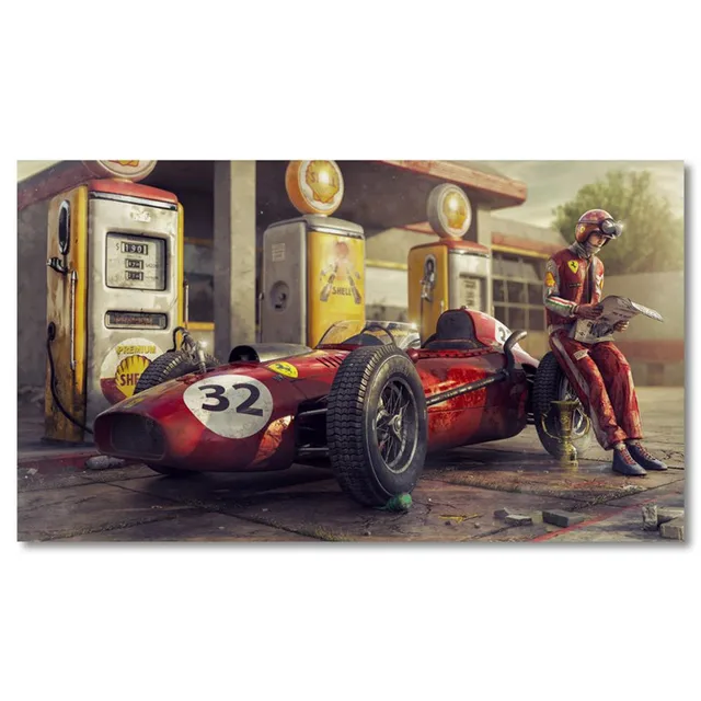 Ferraris F1 Race Car Artwork Printed on Canvas 6