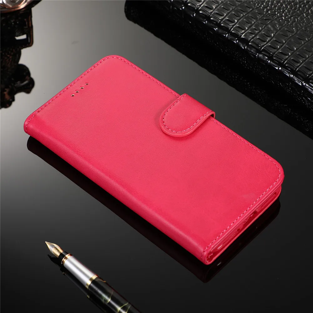 Чехол-книжка для Xiao mi Red mi Note 7 mi 9 Se 8 Pocephone F1 A2 Lite 6x Red mi 7 8a S2 Note 8t 8 7 6 5 Pro Кожаный чехол-бумажник с подставкой - Цвет: Red  FeiFan