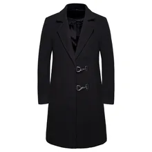 MarKyi, модный дизайнерский длинный Тренч с металлическими пуговицами, приталенное мужское классическое пальто хорошего качества