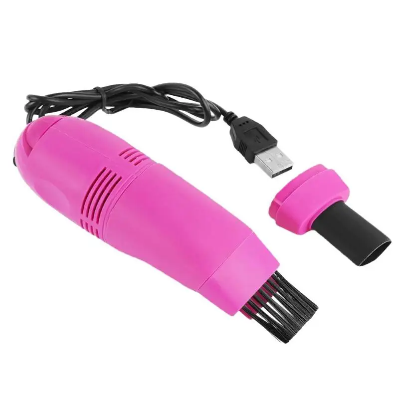 Rose Red Мини USB компьютер Вакуумный Пылесос Для клавиатуры ПК щетка для ноутбука пылеочистка домашний рабочий стол Клавиатура инструмент для очистки - Цвет: Rose Red