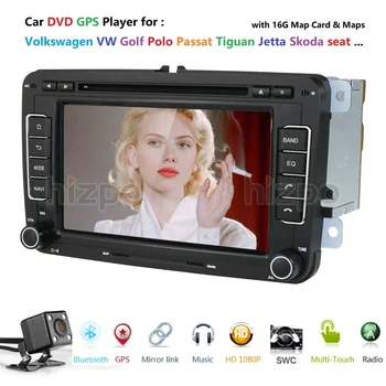 

Wince 7'' 2 din Multimedia Player Car DVD GPS Navigation for VW Volkswagen GOLF 6 Polo New Bora JETTA PASSAT B6 SKODA Radio RDS
