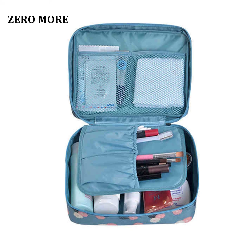 

ZERO MORE high quality Make Up Bag Women waterproof Cosmetic MakeUp bag travel organizer for toiletries toiletry kit