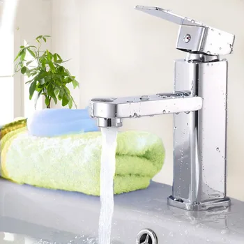 

High Badarmatur Wasserhahn Waschtisch Mischbatterie Einhebelmischer Waschbecken Bad Toilette UEJ