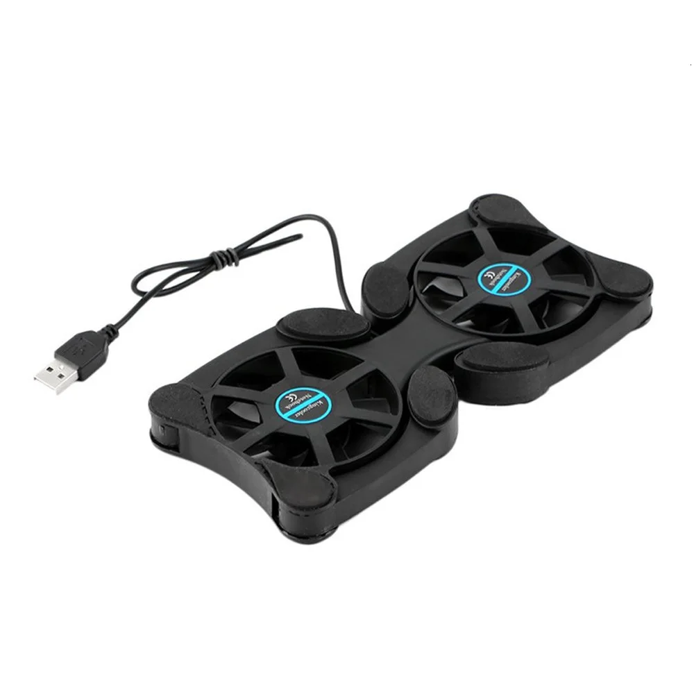 

USB Notebook Radiator Collapsible Heat Dissipation Fan Notebook Cooling Base Small Laptop Supplies Two Fans