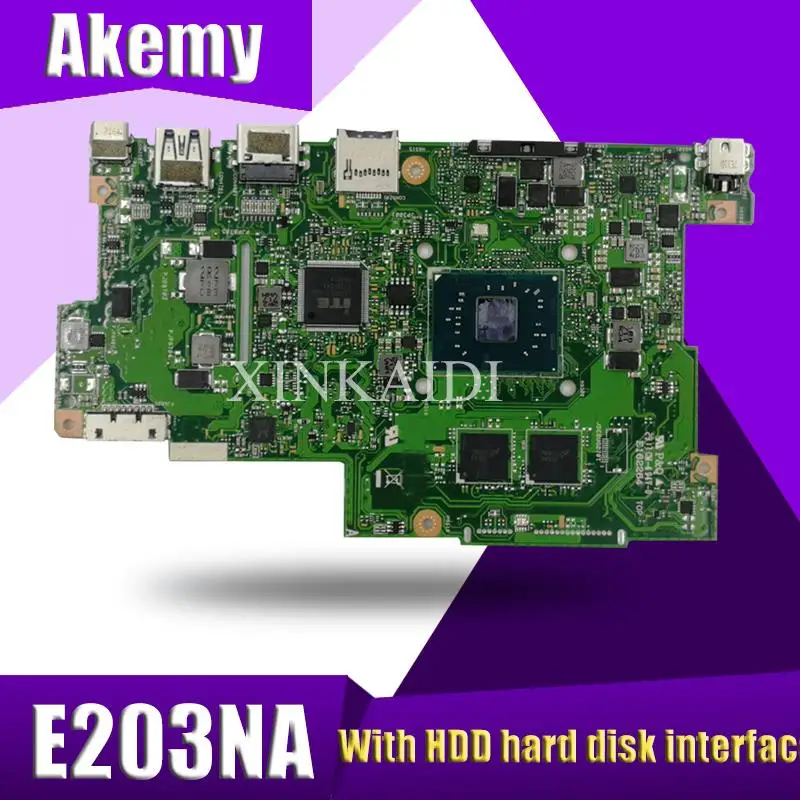 

with 4G RAM + With HDD hard disk interface 4 cores CPU Laptop Motherboard For ASUS E203N E203NA Notebook mainboard test OK
