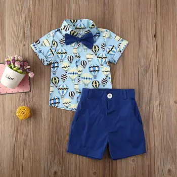 

2PCS Toddler Kids Baby Boy Clothing Set Gentleman Shirt Tops+Pants Shorts Clothes Outfits Set